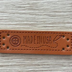 Leather look label Made in USA - 2.015