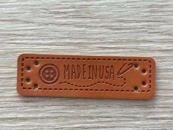 Leather look label Made in USA - 2.015