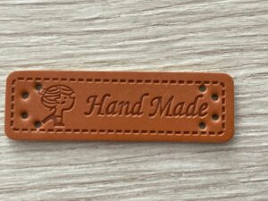 Leather look label handmade - 2.007