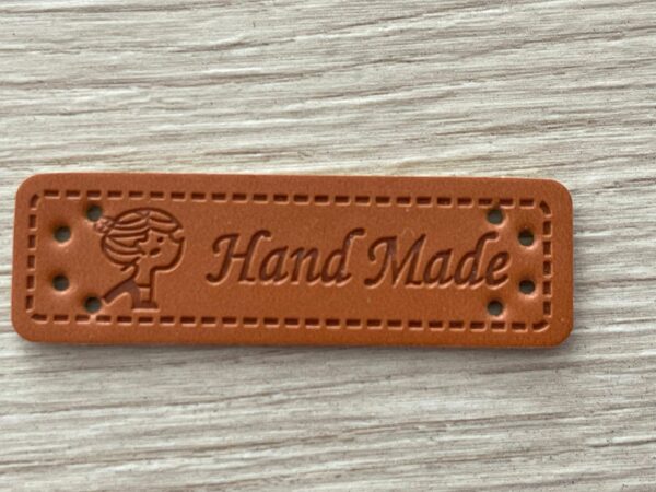 Leather look label handmade - 2.007