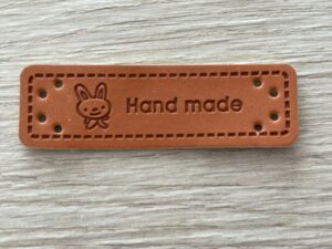 Leather look label handmade - 2.011