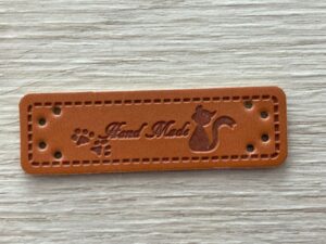 Leather look label handmade - 2.012