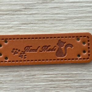 Leather look label handmade - 2.012