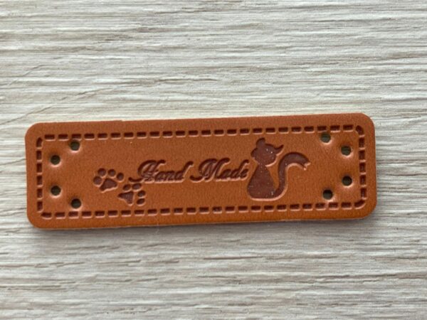 Leather look label handmade - 2.012